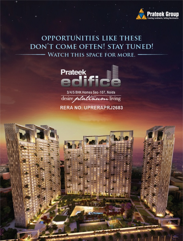 Desire platinum living with luxurious 3, 4 & 5 BHK apartments at Prateek Edifice in Noida Update